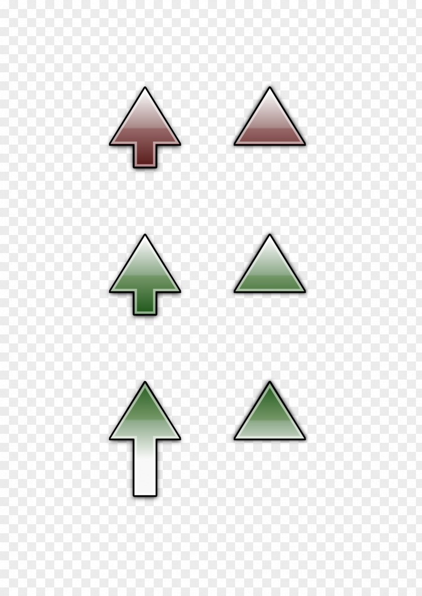 Triangular Arrow Green Clip Art PNG