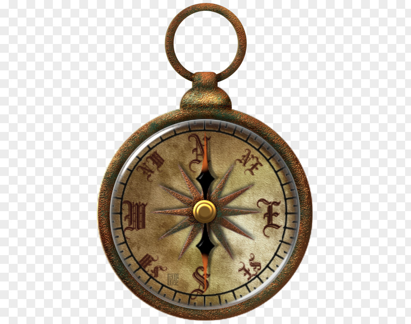 Compas 01504 Bronze Clock PNG