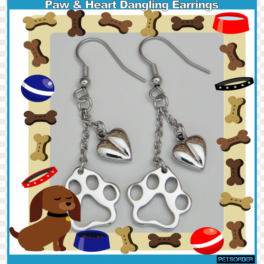 Paw Heart Earring Body Jewellery Animal PNG