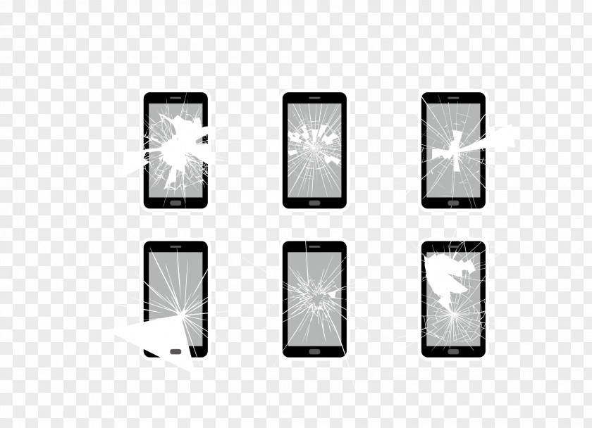 Vector Smartphone Fragmentation Screen Mobile Phone PNG