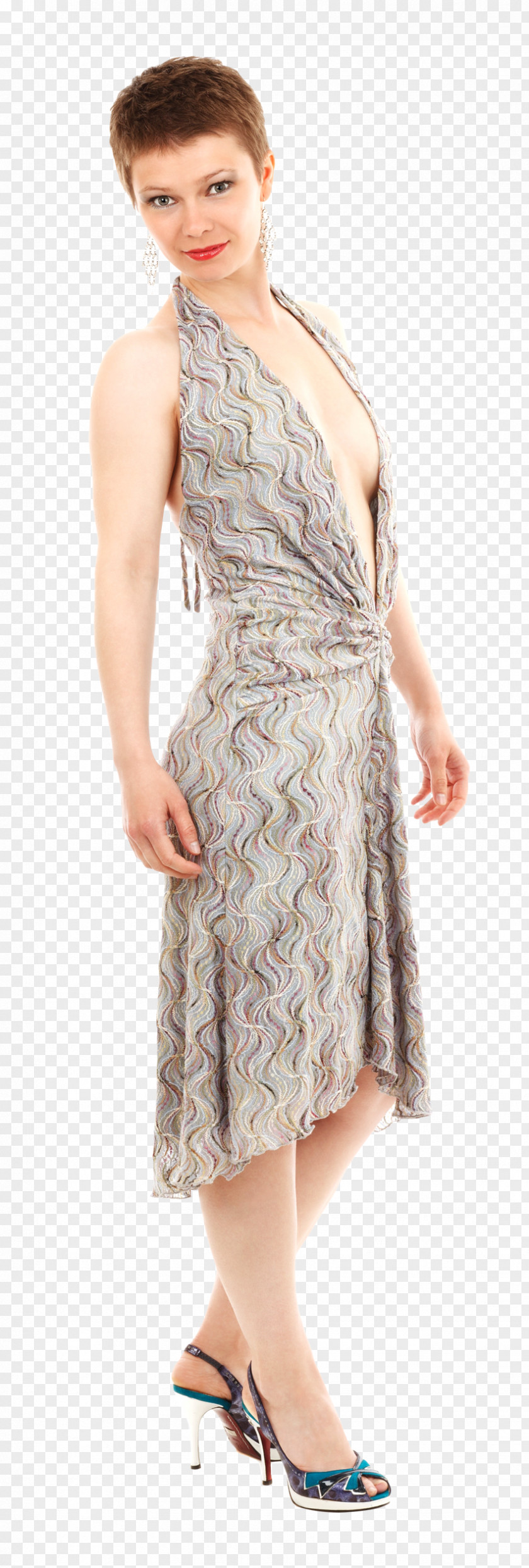 Beautiful Woman In Modern Cloth Icon PNG