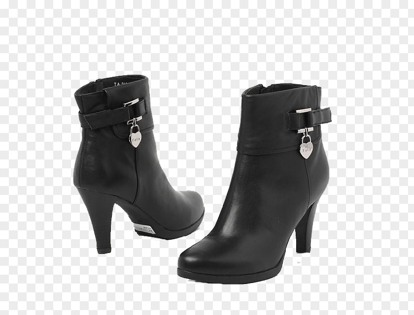 Black Zipper Boots Boot Shoe PNG