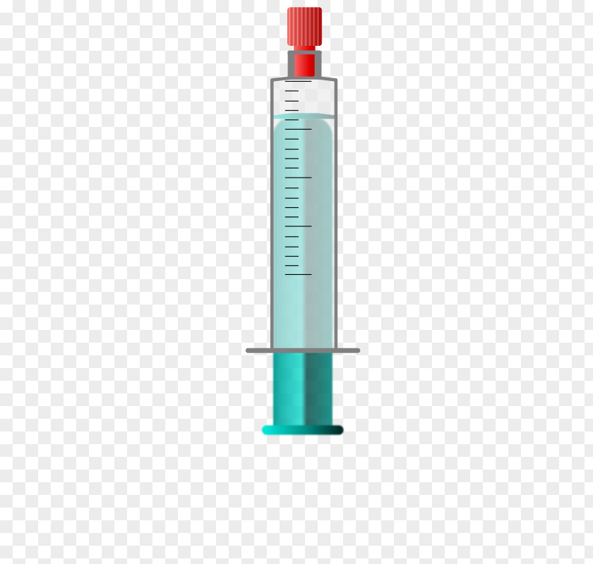 Blue Medicine Syringe Sewing Needle PNG