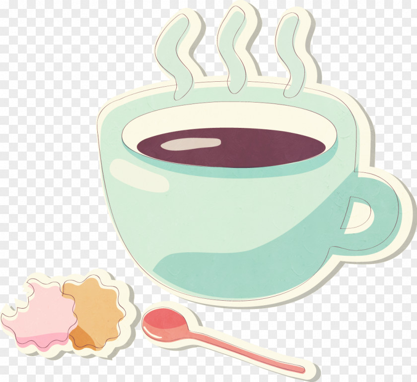 Vector Hand-painted Coffee Cup Tea Cafe PNG