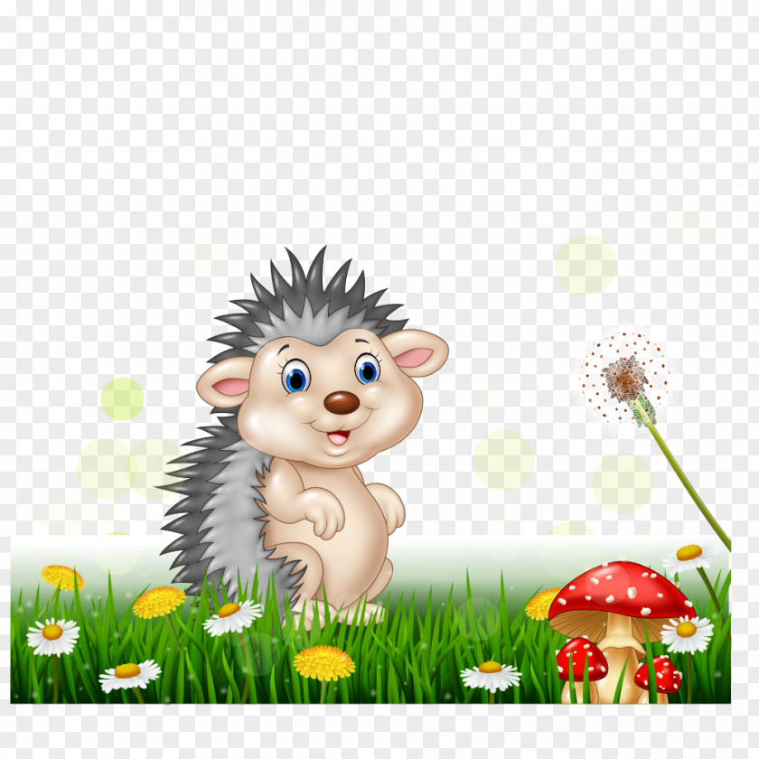 Flowers Hedgehog Royalty-free Illustration PNG