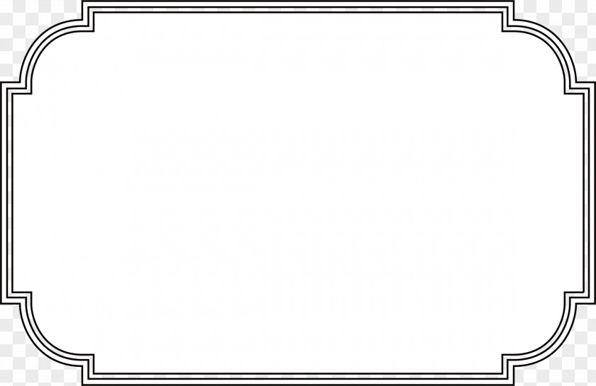 Striped Black Frame And White PNG