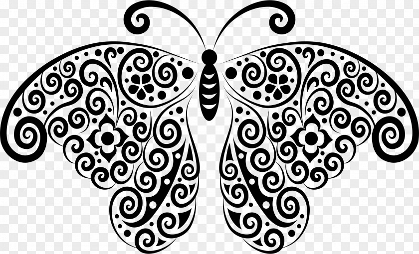 Tribal Butterfly Silhouette Clip Art PNG