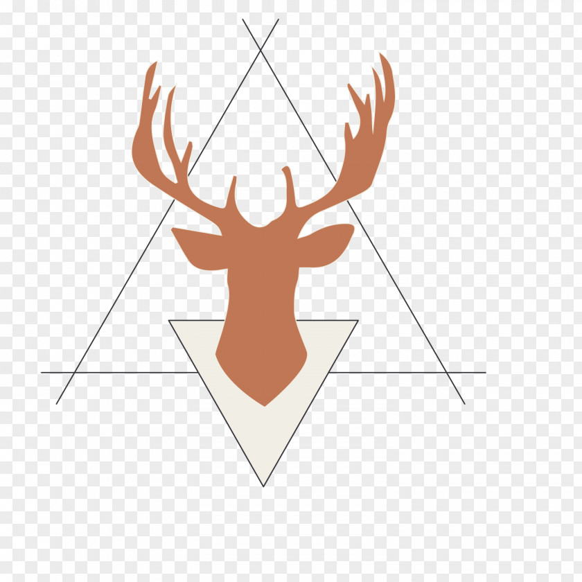 Antler Triangle Border Rudolph Reindeer Silhouette Clip Art PNG