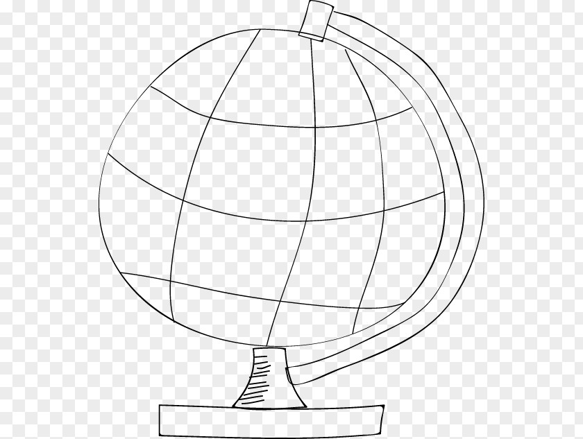 Globe Black And White Structure Line Art Pattern PNG