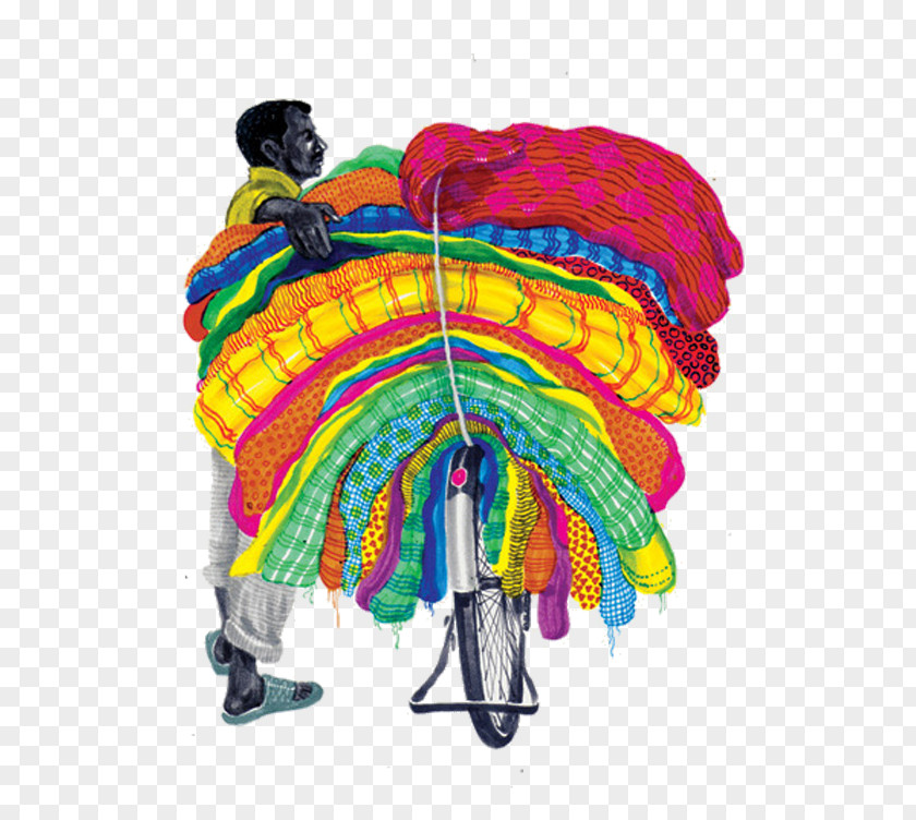 Cartoon Indian Hawkers Kala Ghoda Bombay Duck Designs Visual Arts Bicycle Illustration PNG