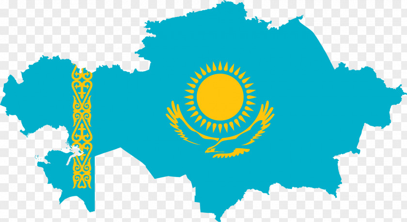 Eminem Flag Of Kazakhstan Blank Map PNG