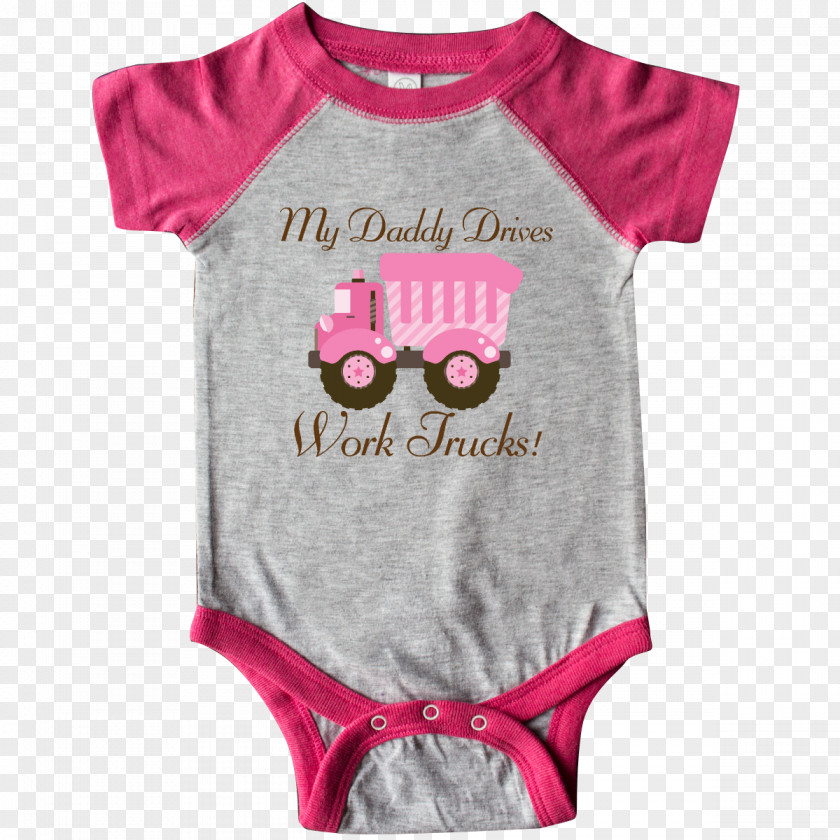 Pink Dump Truck Baby & Toddler One-Pieces Infant Bodysuit T-shirt Clothing PNG