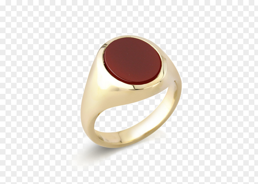 Ruby Carnelian Ring Colored Gold PNG