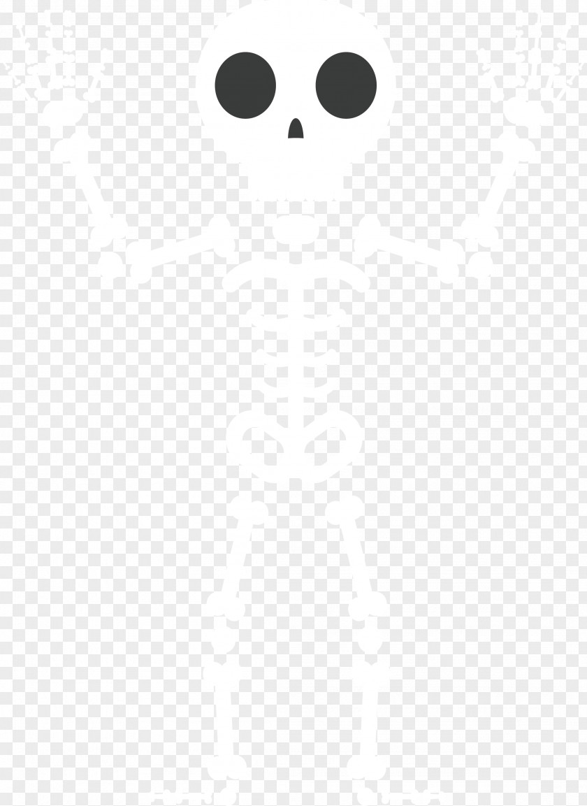 Skeleton Monster Black And White Textile Animal Pattern PNG