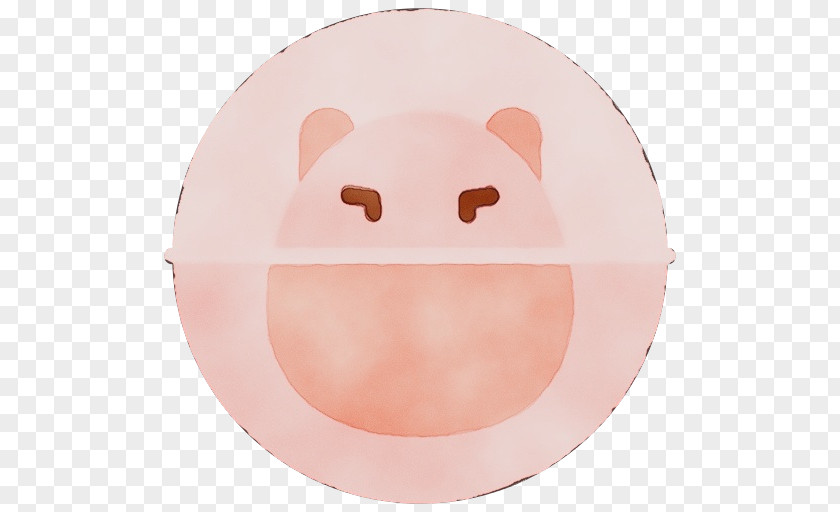 Tableware Dishware Face Pink Nose Plate Head PNG