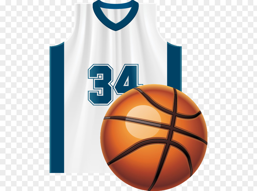 Hand-painted Basketball Jersey Design Icon PNG