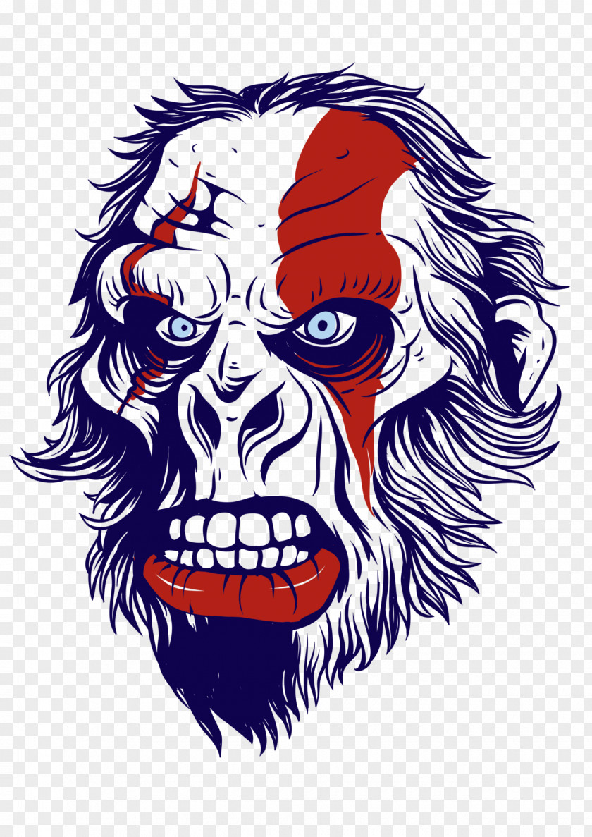 Hand-painted Monkey Picture Material God Of War III War: Ghost Sparta Sun Wukong T-shirt PNG