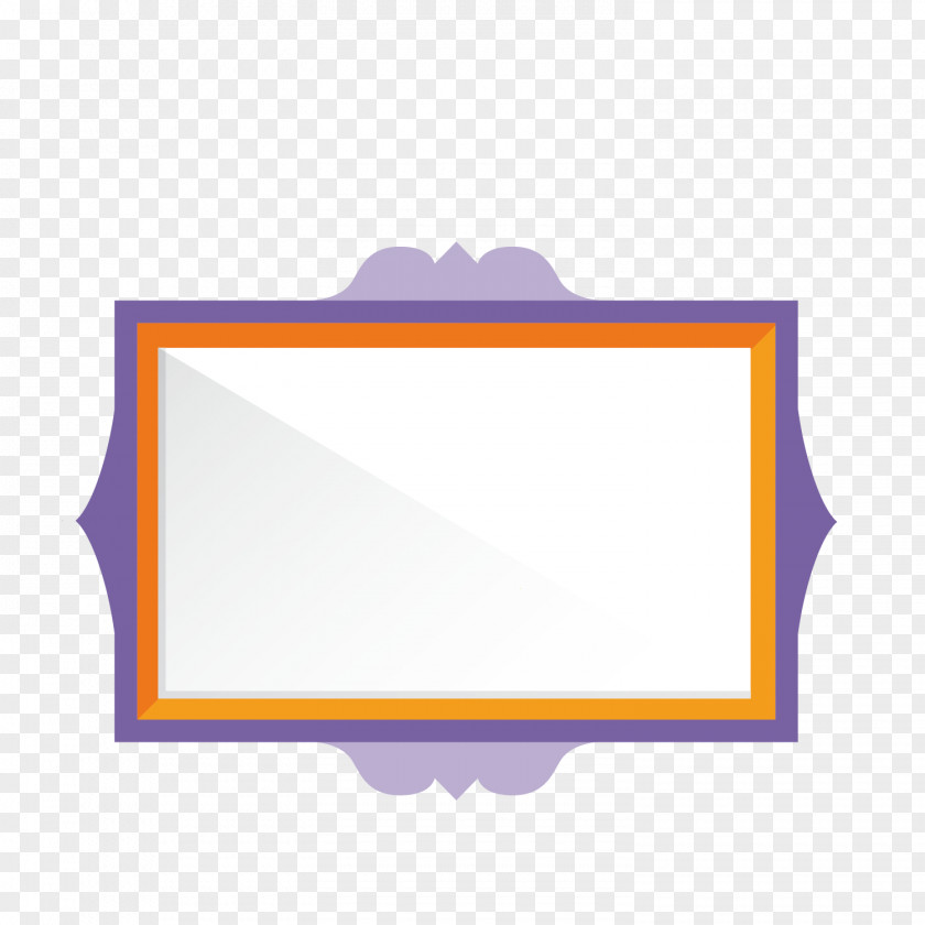Purple Long Box Picture Frame Clip Art PNG