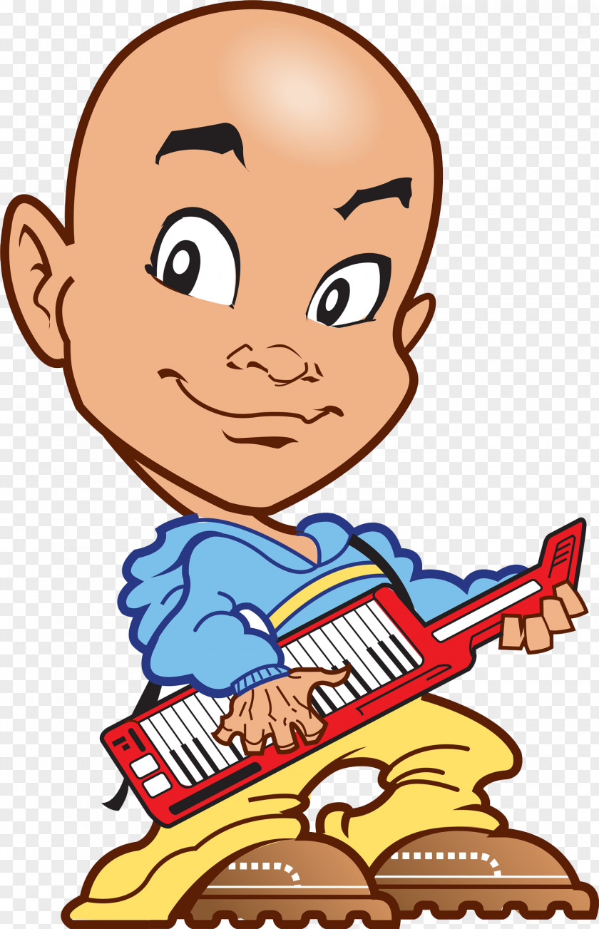 The Guitar Monk Keyboard Player Electronic Clip Art PNG