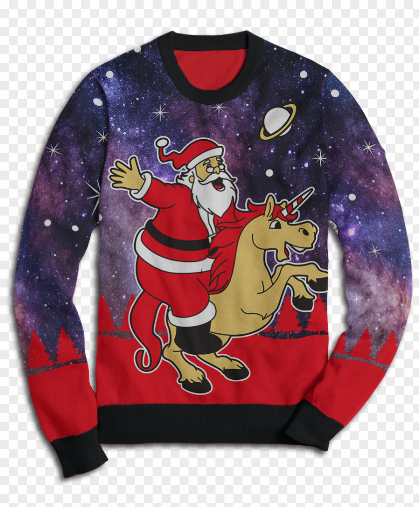 Christmas Unicorn Long-sleeved T-shirt Hoodie Sweater PNG