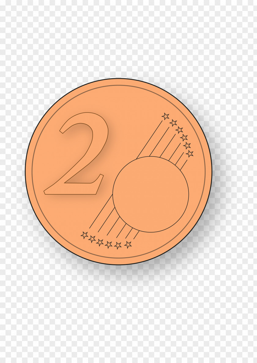 Coin 1 Euro Cent 2 PNG