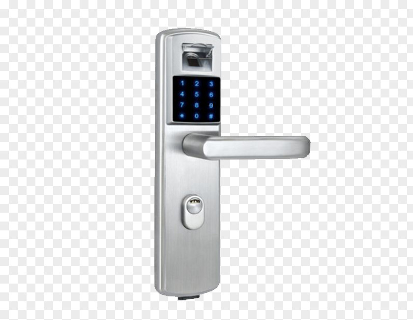 Door Lock Electronic TiendaIntegra Access Control Fingerprint PNG