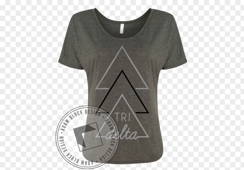 Triangle Blocks T-shirt Sleeve Font Neck PNG