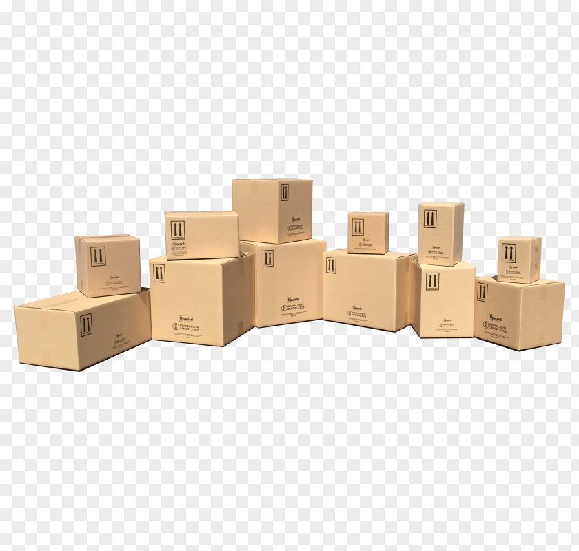 Box Cardboard Packaging And Labeling Corrugated Fiberboard Shipping Containers PNG