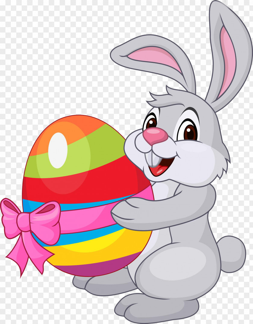 Bunny Holding Egg Easter Rabbit PNG