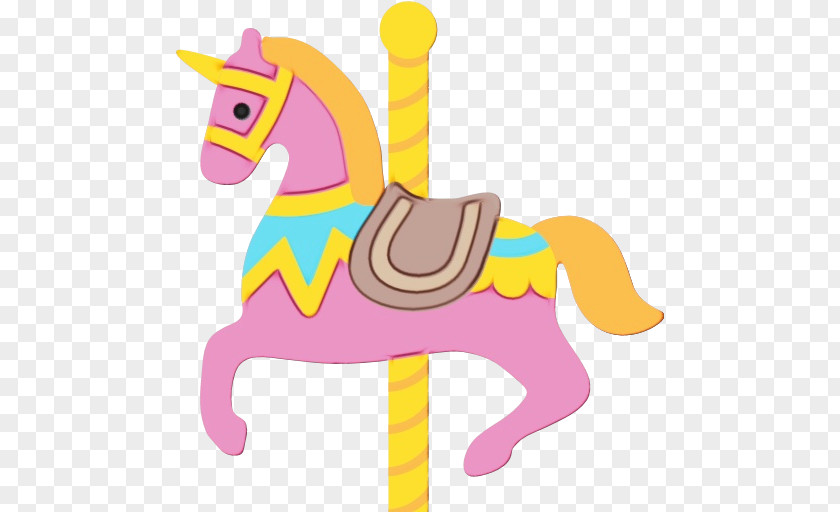 Riding Toy Pony Emoji Background PNG