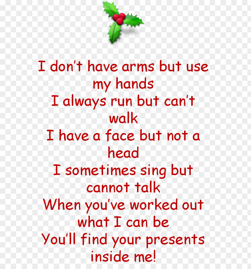 Santa Claus Christmas Day Scavenger Hunt Gift Riddle PNG