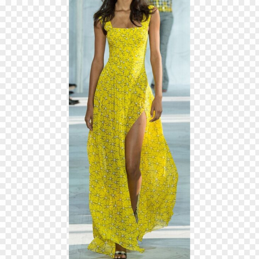 Silk Cloth New York Fashion Week Wrap Dress Runway Model PNG