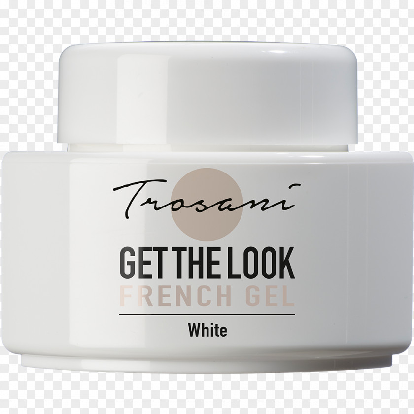 White On French Manicure Cream Product PNG