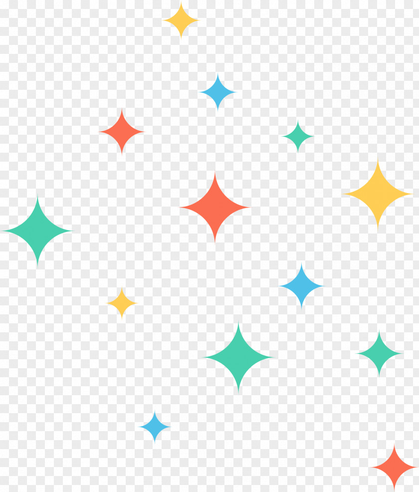 Hand Painted Colorful Star Dots Circle Point Shape Pattern PNG