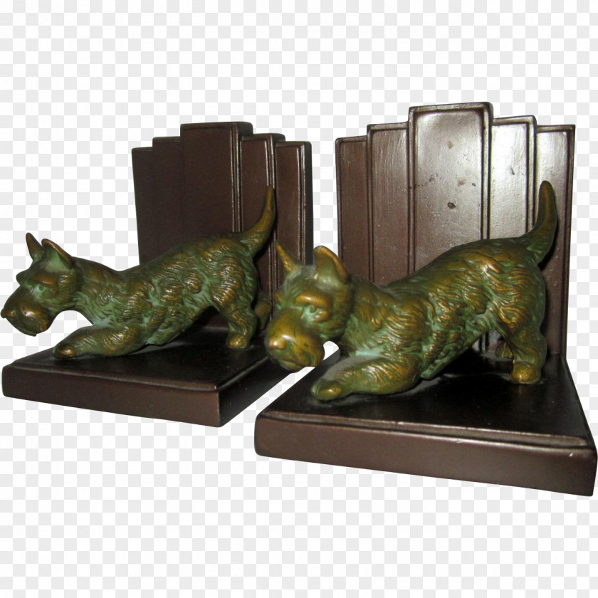 Lazy Dog Bronze Bookend PNG