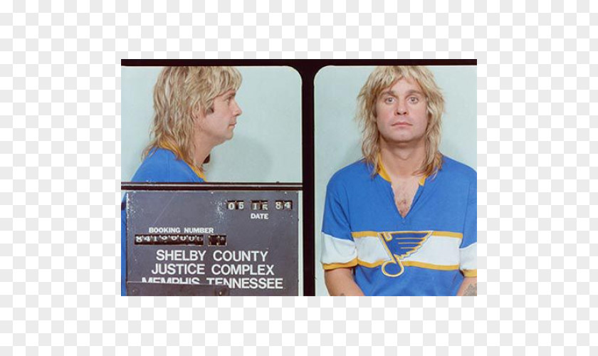 Ozzy Osbourne Arrest Mug Shot & Jack's World Detour Crime PNG