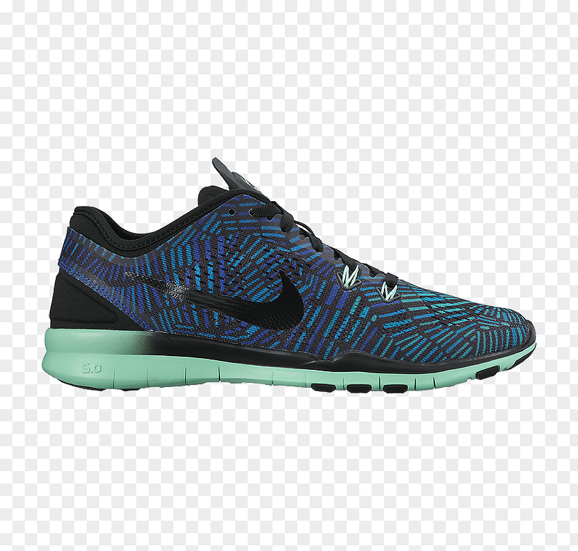 TRAINING SHOES Nike Women's Free 5.0 Tr Fit 5 Prt Training Shoes Print Clearwater/Blue Lagoon/Flash Lime Sports PNG