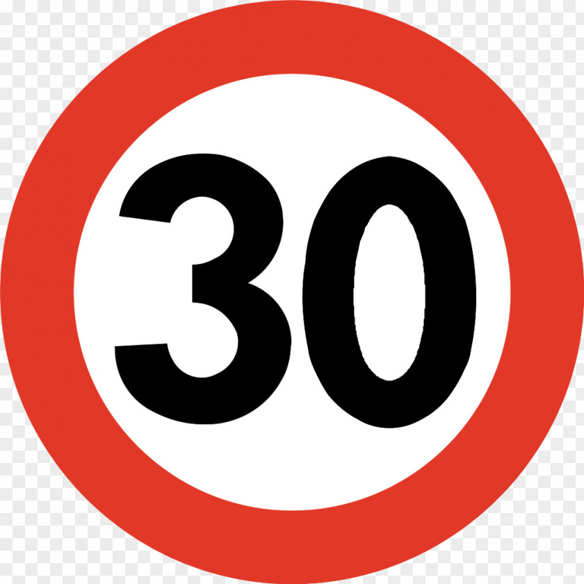 30 Speed Limit PNG