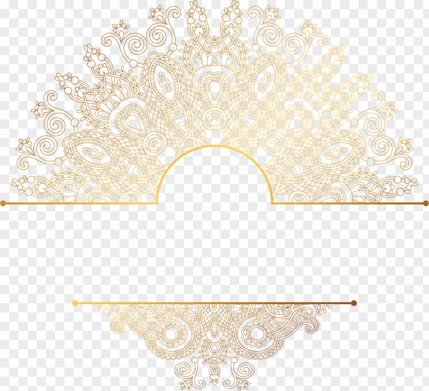 Hand Painted Gold Pattern PNG