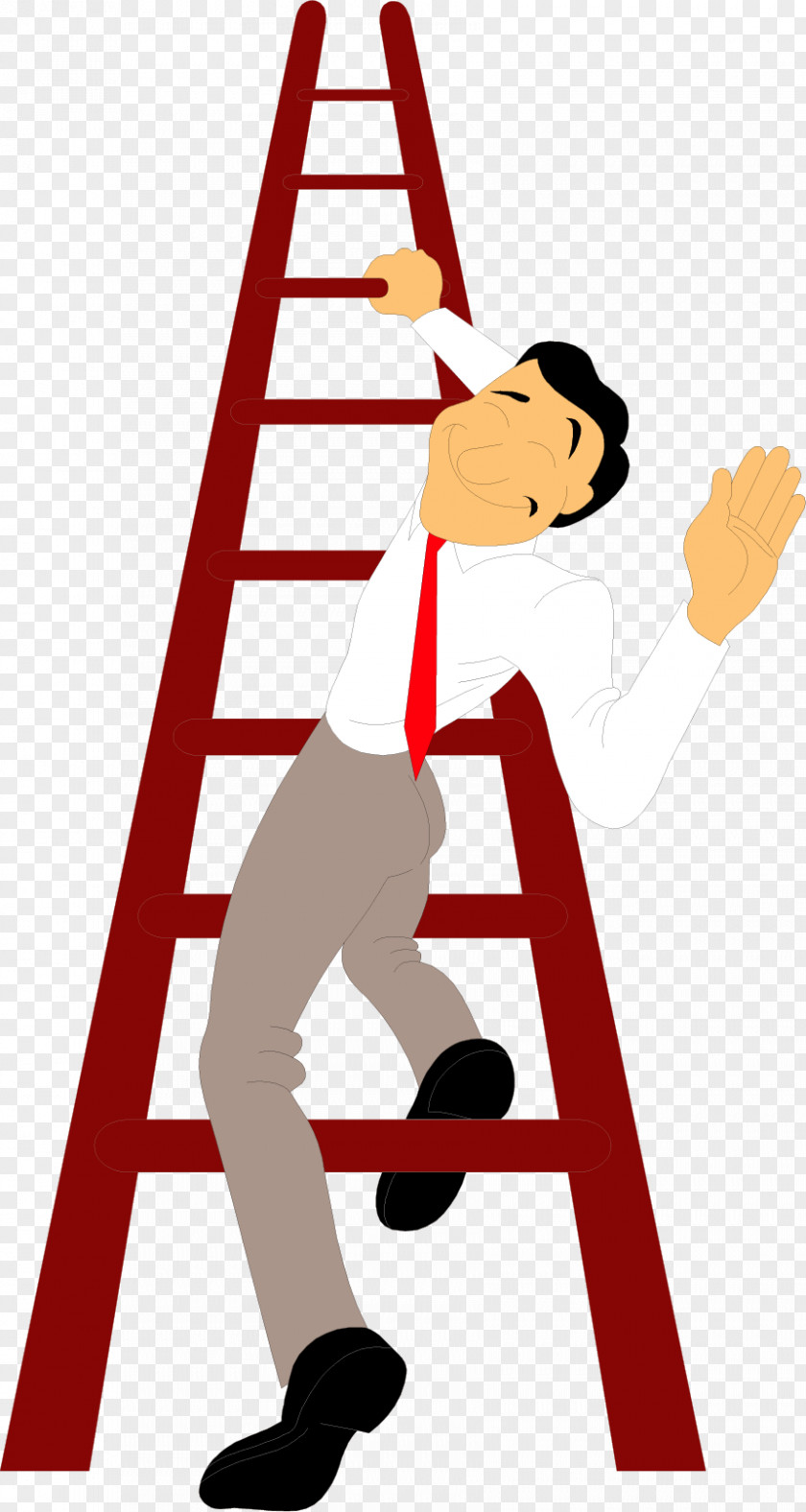 Vector Painted Stairs Man Career Ladder Corporation Businessperson PNG