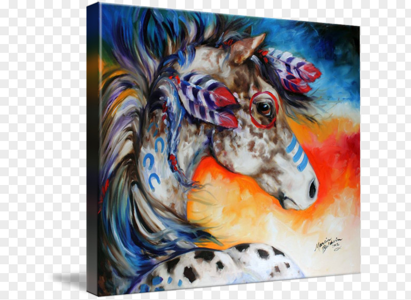 War Horse Appaloosa Acrylic Paint Painting Modern Art Oil PNG