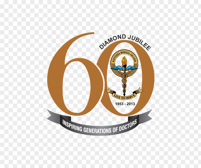 60th Kasturba Medical College Diamond Jubilee Anniversary Logo PNG