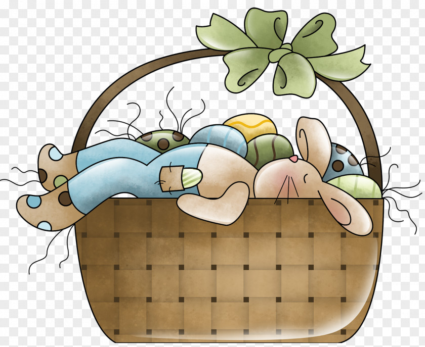 Basket Bunny Easter User Besuch Cartoon Illustration PNG