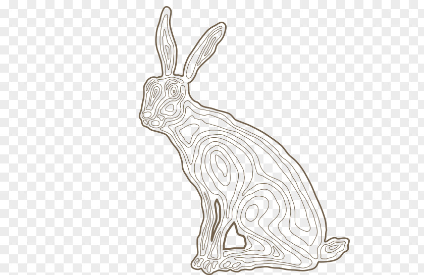 Dog Domestic Rabbit Hare Line Art Drawing PNG