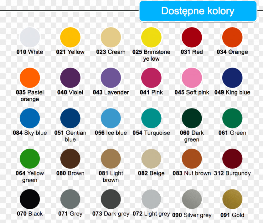 T-shirt Heat Transfer Vinyl Color Chart PNG