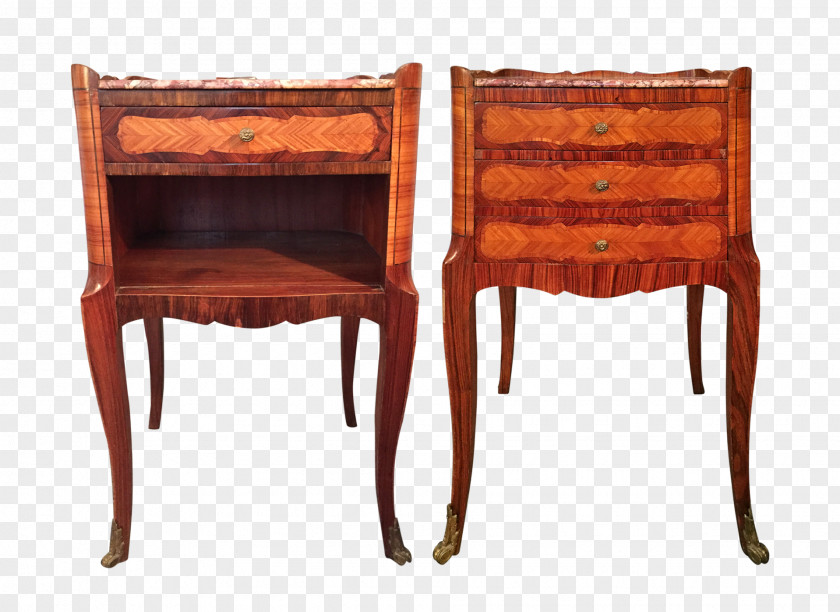 French Table And Chairs Bedside Tables Chair Antique Wood Stain PNG