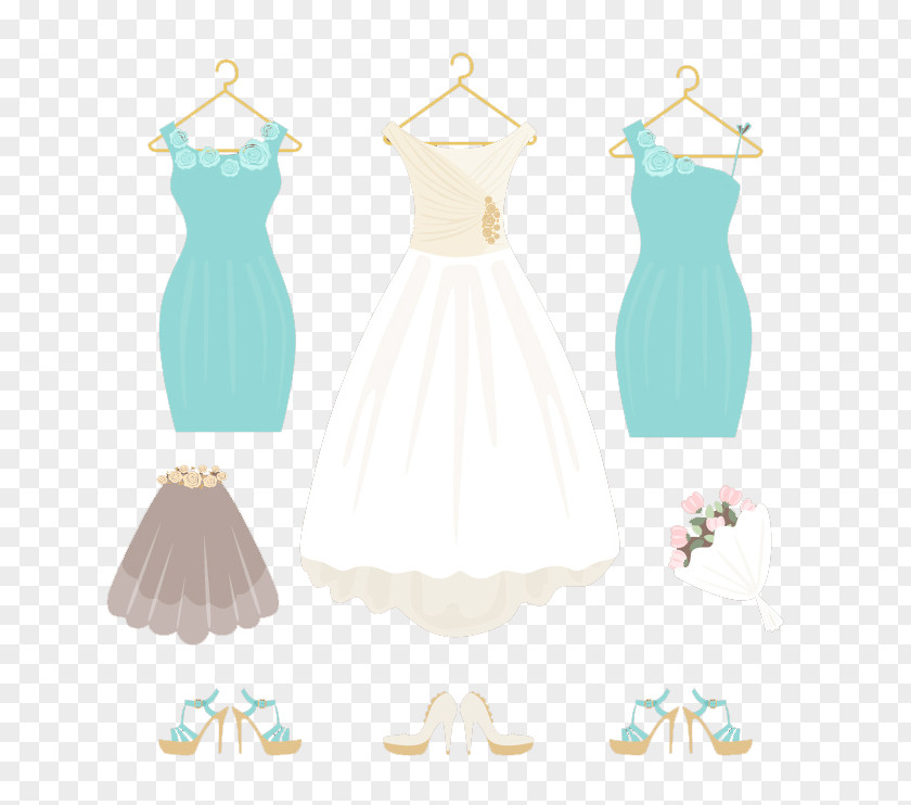 Cartoon Dress Heels Wedding High-heeled Footwear Skirt PNG