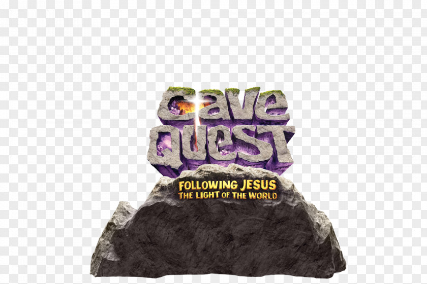 Cave Quest Vacation Bible School Product Purple Logo PNG