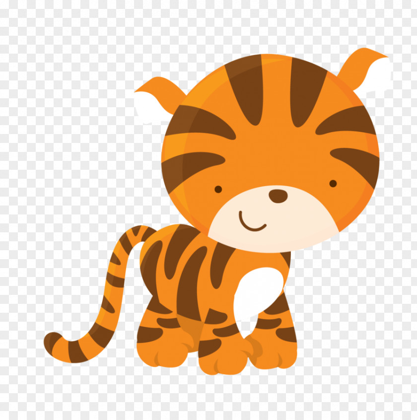 Cute Watermark Tiger Lion Safari Child Clip Art PNG