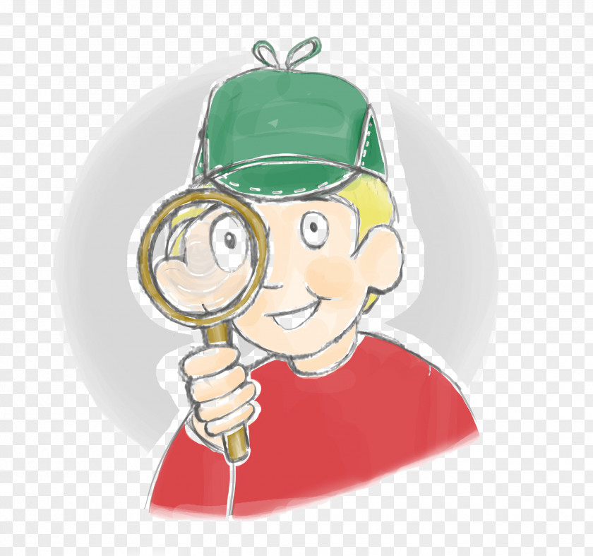 Child Detective Thought Drawing PNG